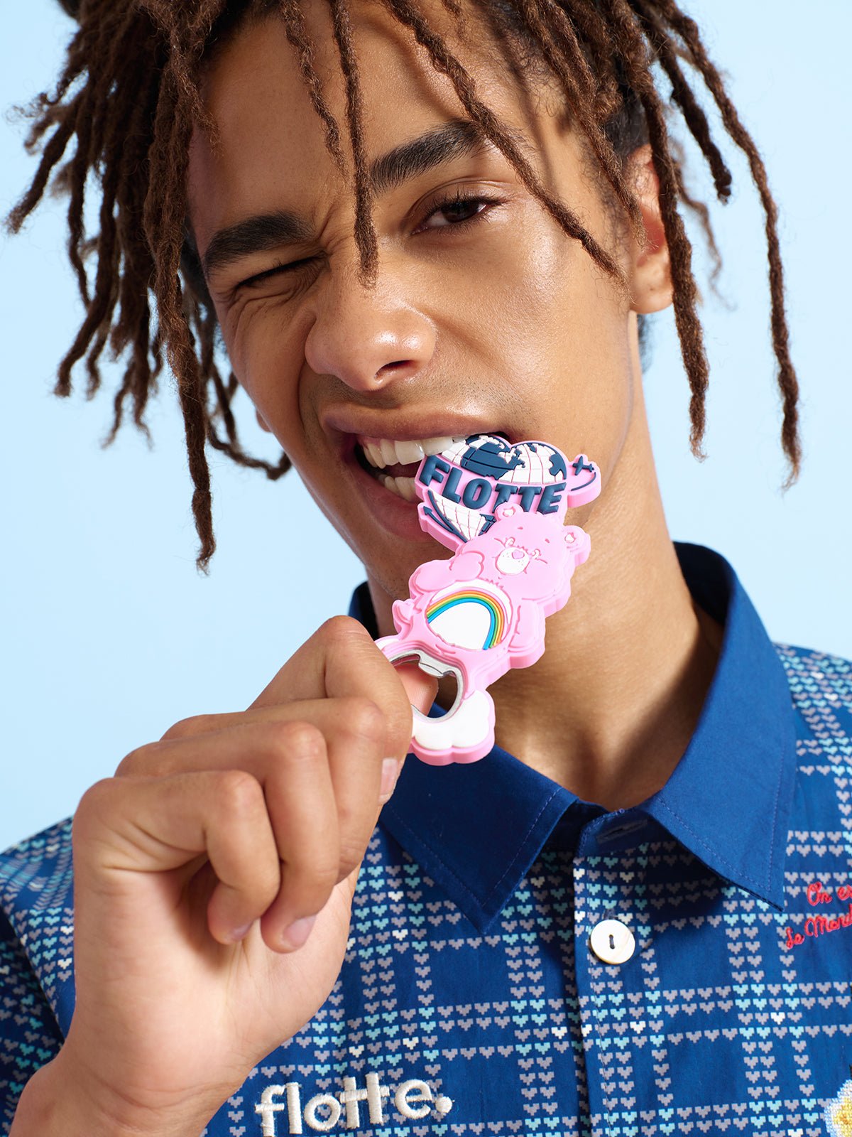 bottle opener collaboration between Flotte and Care Bears 