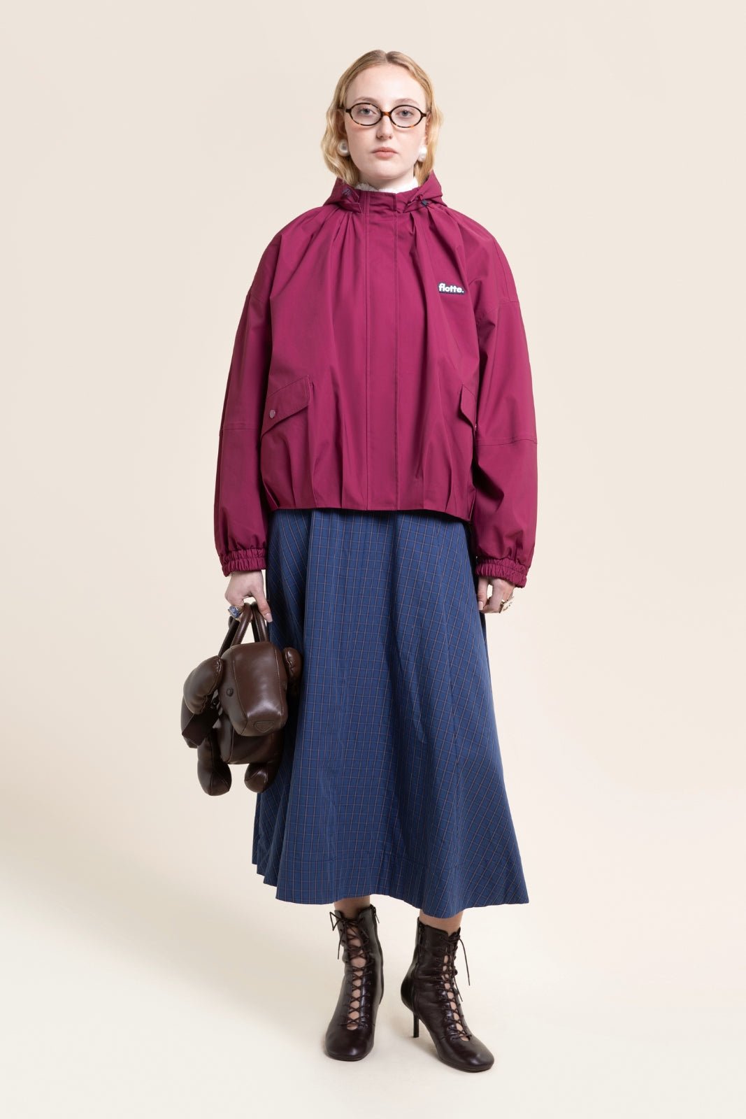 Garance veste imperméable framboise 