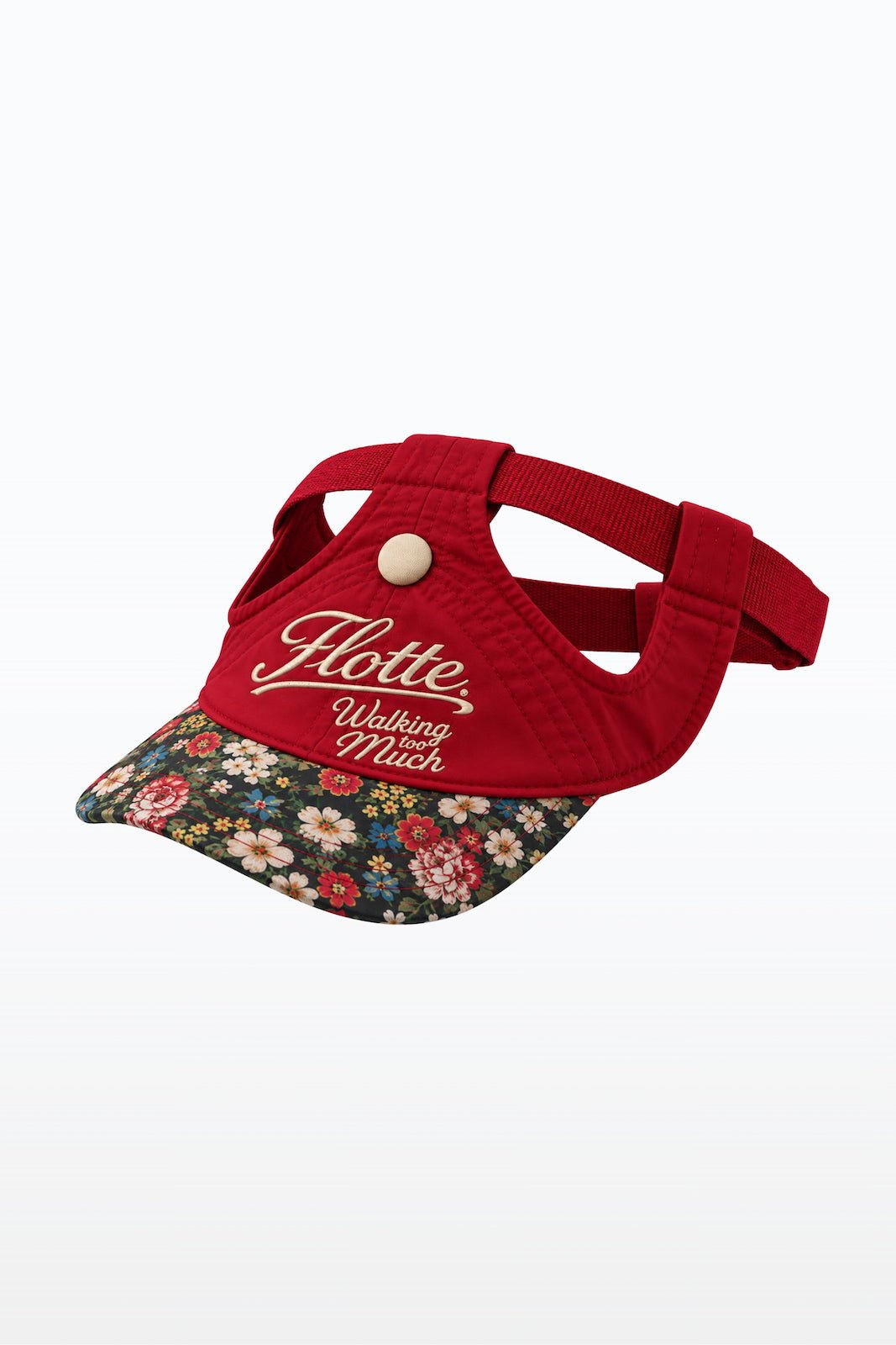 Lebel - casquette pour chien imperméable et ajustable - couleur rouge bloom 