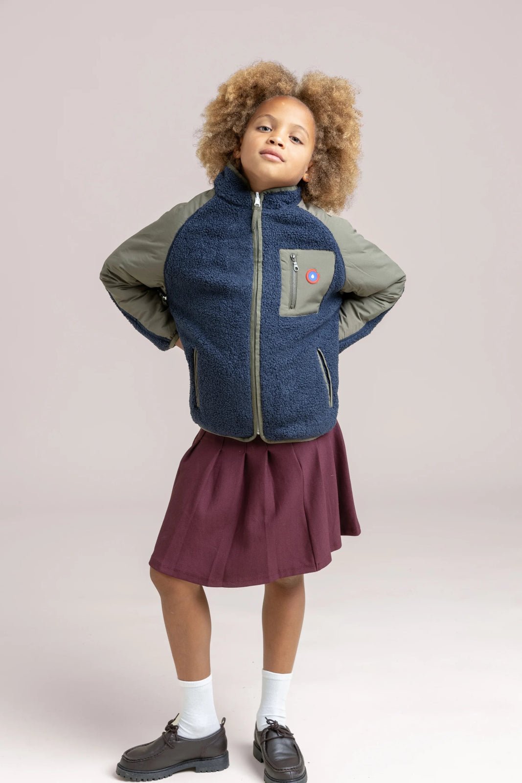 Monceau - Veste Polaire Réversible -Enfant - Flotte 