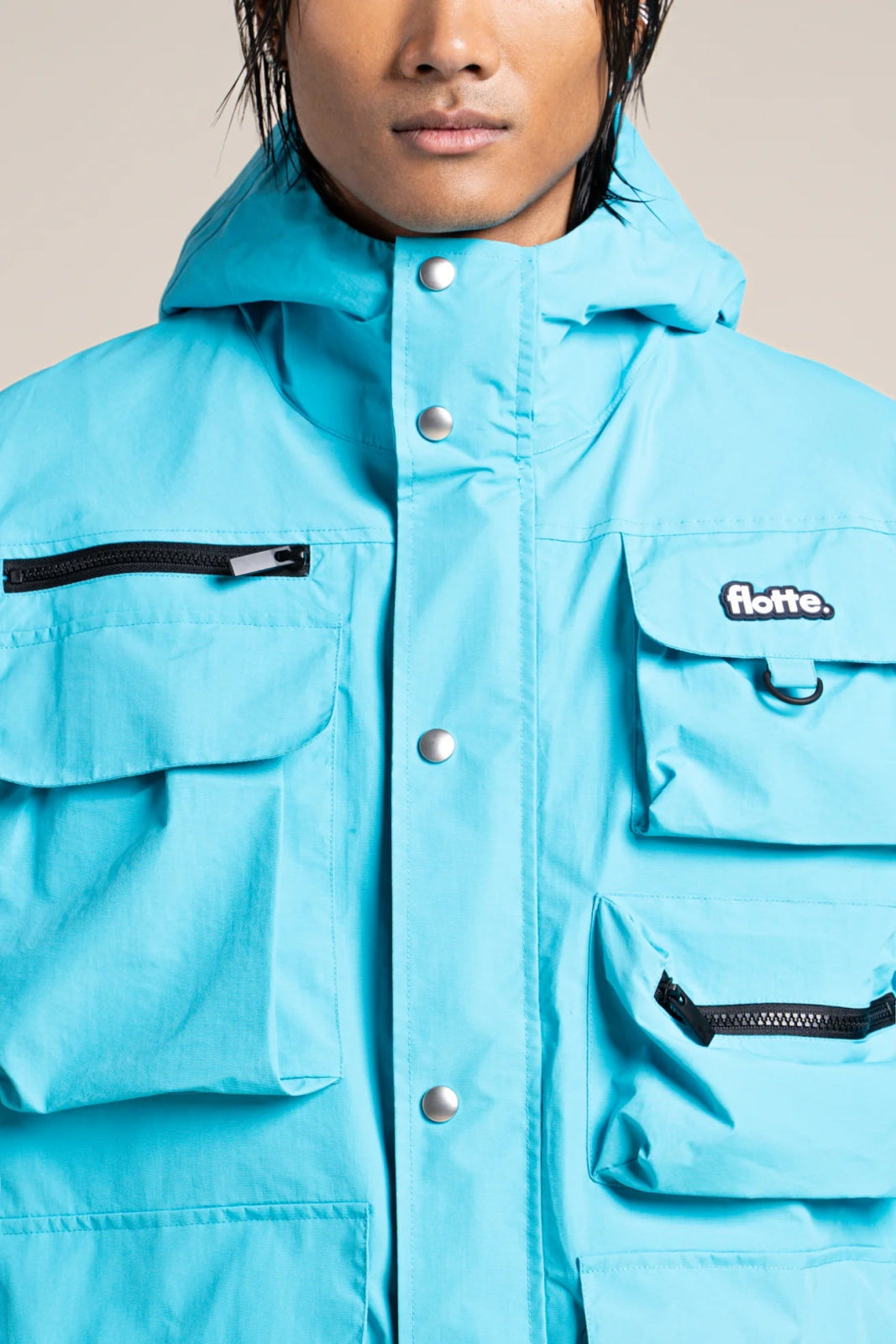 Saint Cyr - veste multipoches - Flotte couleur turquoise #couleur_turquoise