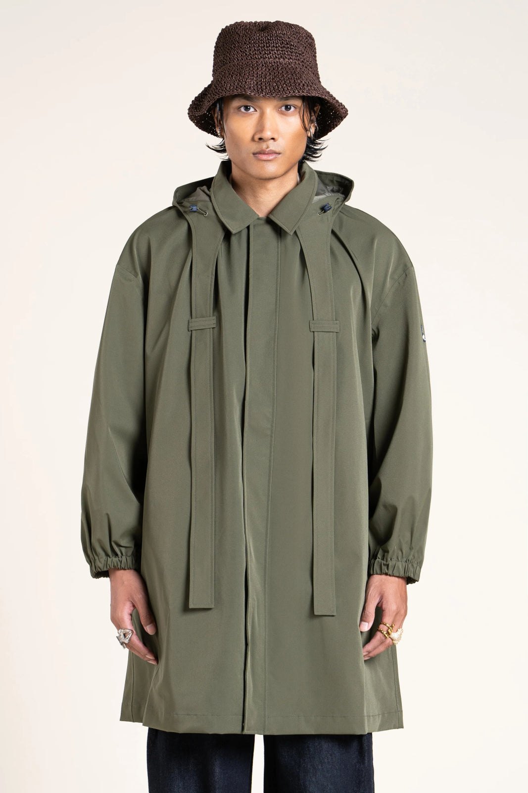 Richelieu - Veste Gabardine - Flotte couleur kaki 