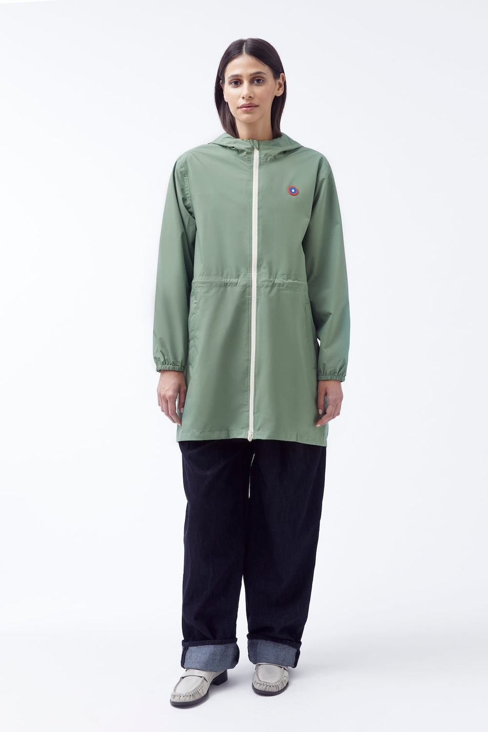 Amelot Couleur - Imperméable long - Flotte #couleur_vert-sauge